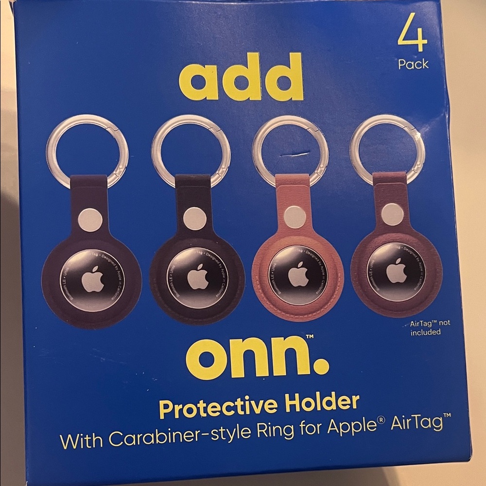 Onn. AirTag Holder Set (Vegan Leather)